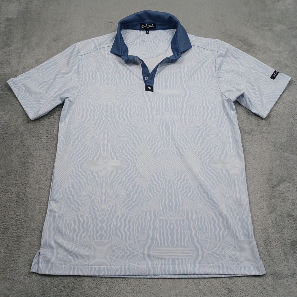 Bad Birdie Shirt Mens Small Blue Beach All Over Print Golf Preppy